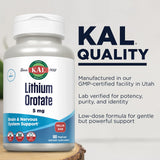 Dosis diaria de KAL Lithium Orotate para equilibrio ligero