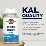 Kal litio orotato 5 mg base de arroz orgánico de calidad