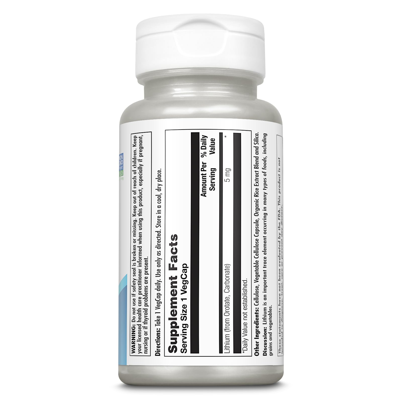 Kal litio orotato 5 mg etiqueta legible e informativa