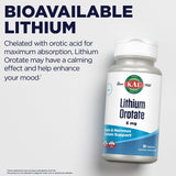 KAL Litio Orotato 5mg, uso diario para apoyo suave del bienestar.