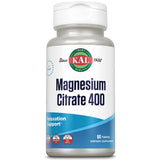 KAL Citrato de Magnesio 400 mg botella con tabletas para huesos y músculos
