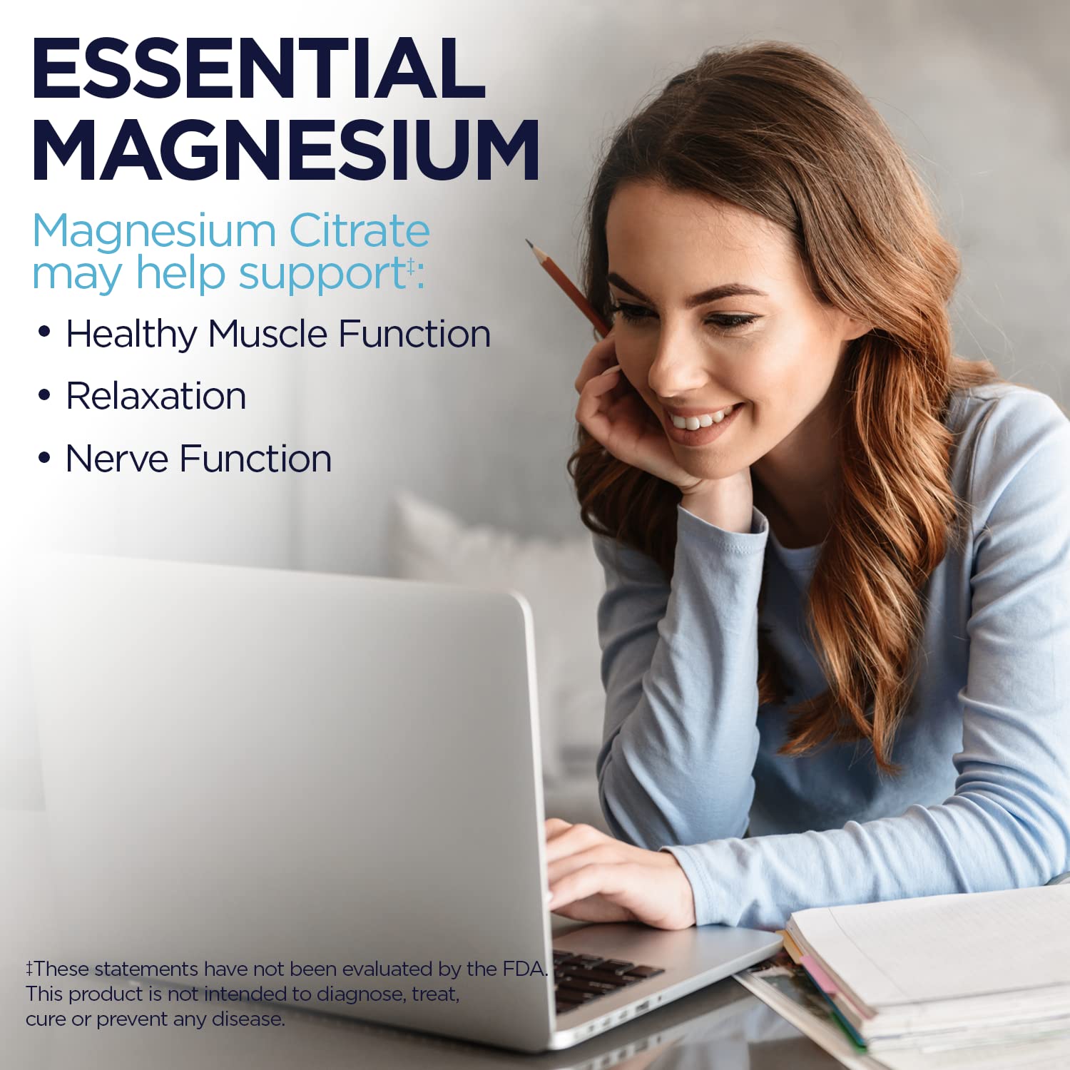 Caja exterior de KAL Citrato de Magnesio 400 mg con control de calidad Utah