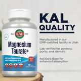 KAL Magnesio Taurato 400mg, envase PCR ecológico, compromiso ambiental.