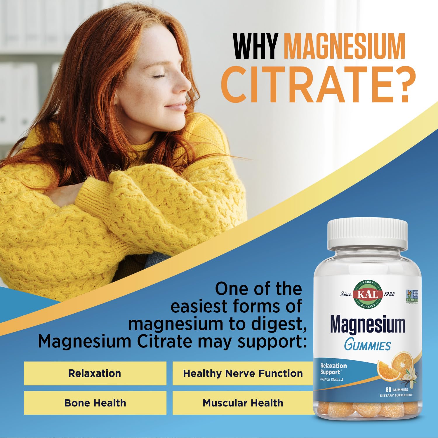 Gomitas KAL Magnesium Citrate enfocadas en energía celular para el día