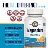 Gomitas KAL Magnesium Citrate libres de OGM para dietas restrictivas