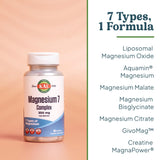 Kal Magnesium Complex 7: etiqueta clara con información de magnesio