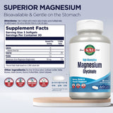 Kal Magnesium Glycinate ActivGels cápsulas suaves, fáciles de tragar para comodidad diaria.