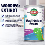 Etiqueta vegana y libre de gluten para KAL Magnesium Powder.