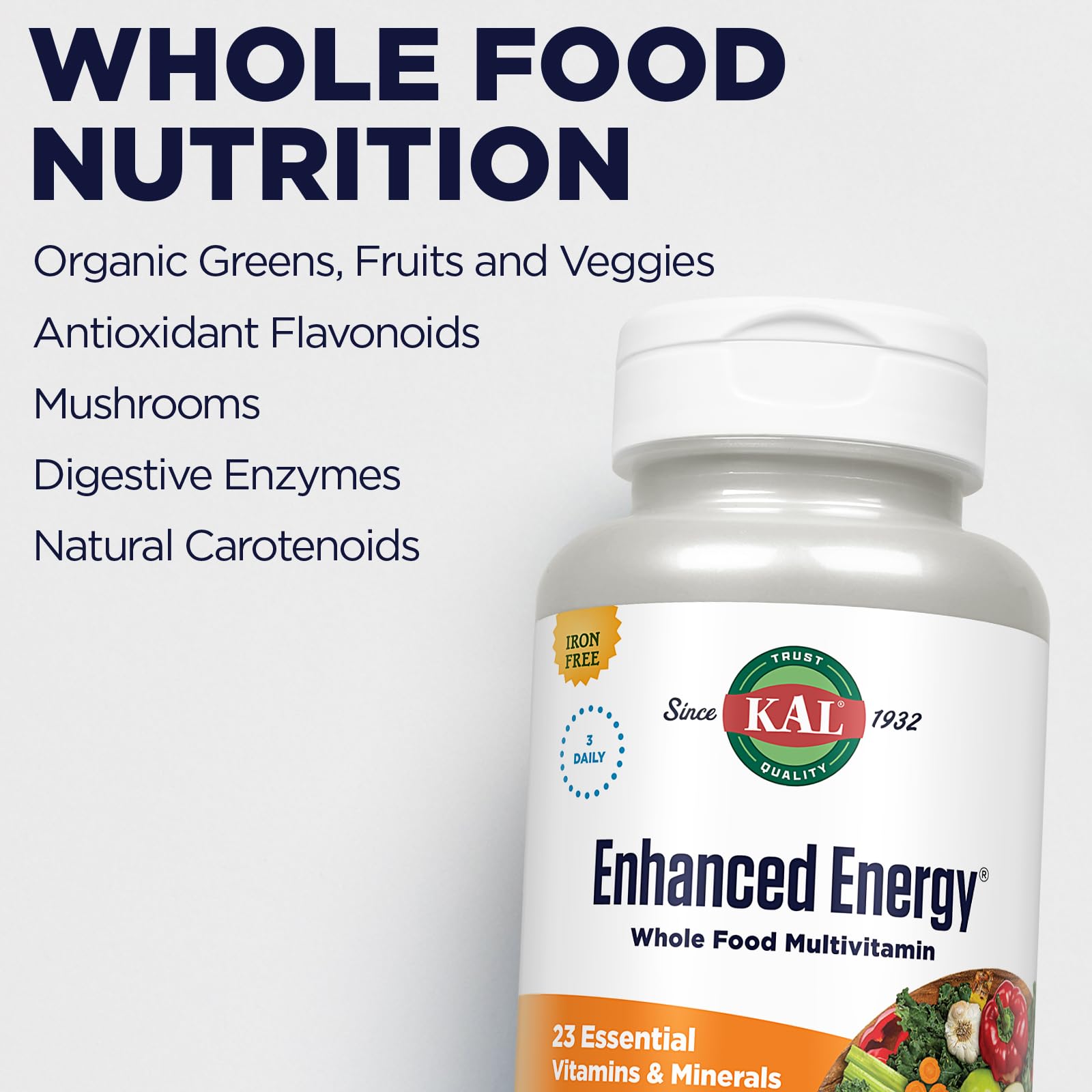 KAL Energía Mejorada: carotenoides naturales y antioxidantes.