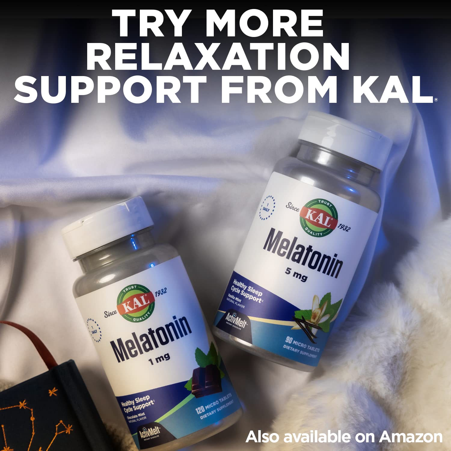 KAL Melatonina 5 mg: uso nocturno para relajación antes de dormir