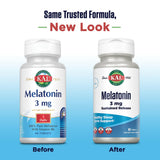 Kal Melatonina 3 mg, tabletas para apoyo al descanso nocturno.