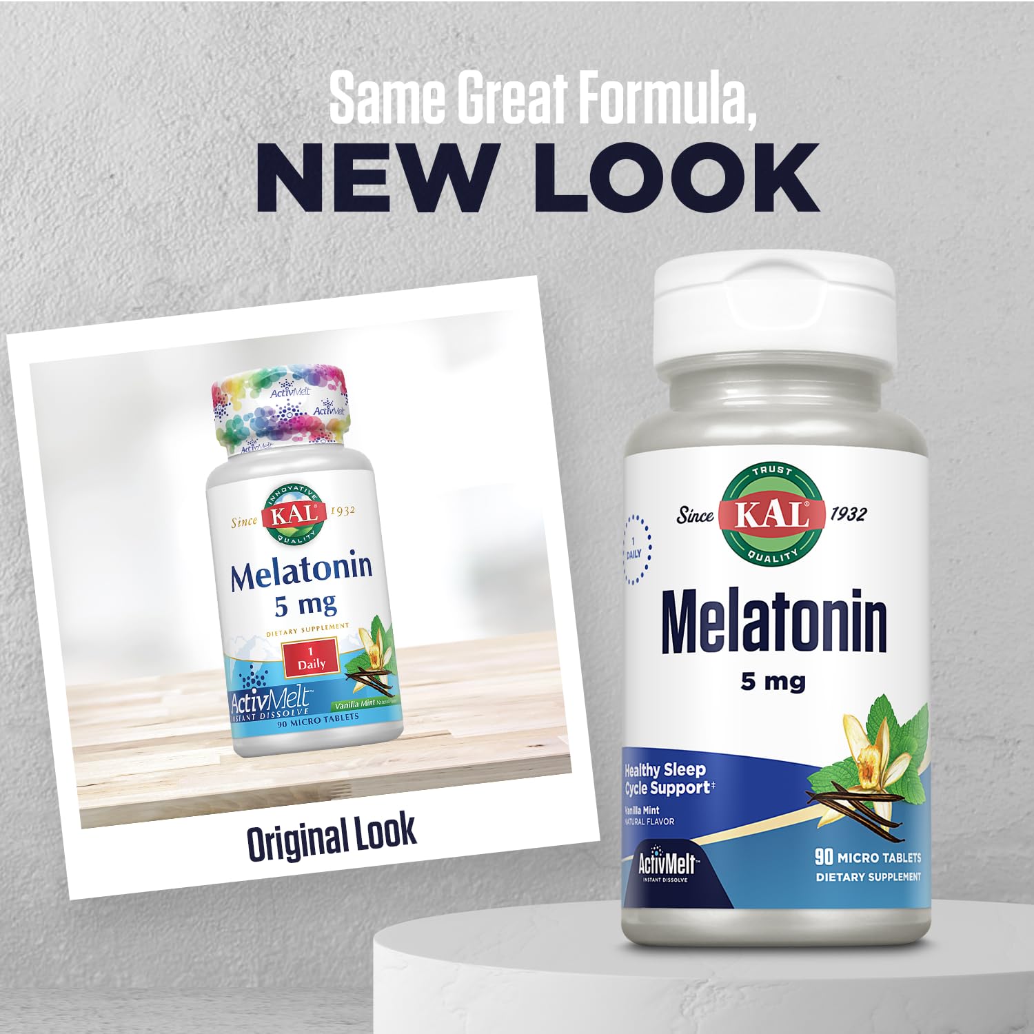 KAL Melatonina 5 mg, tableta sublingual para absorción rápida.
