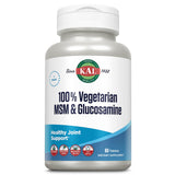 KAL MSM Glucosamina en tabletas vegetales para articulaciones saludables.