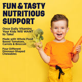 KAL Multisaurus: dinosaurios masticables con sabor a frambuesa para vitaminas infantiles.