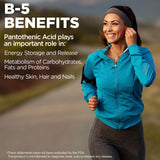 KAL ácido pantoténico 1000 mg, tabletas, liberación sostenida para energía constante.