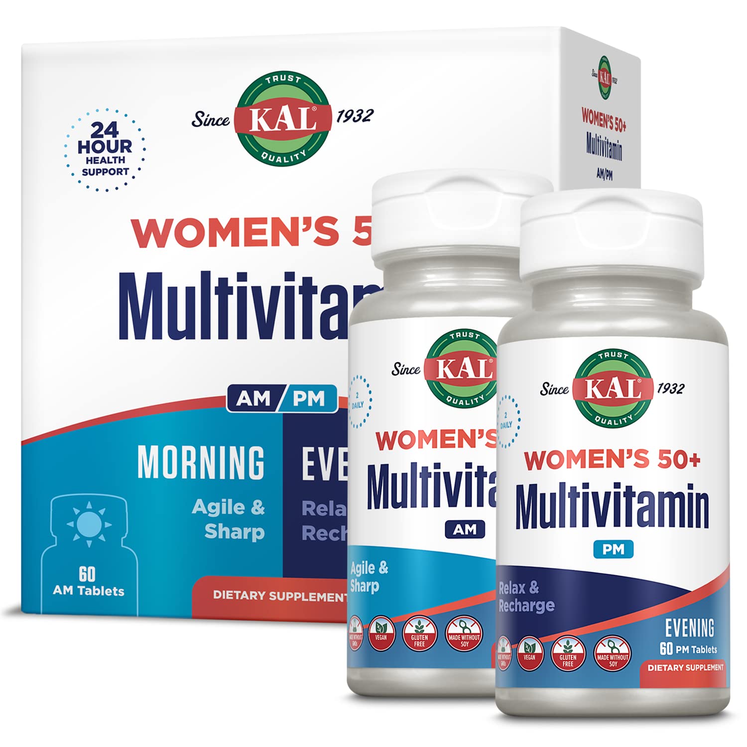 Kal Plus fórmula de día para mujeres 50+, apoyo a energía matutina.