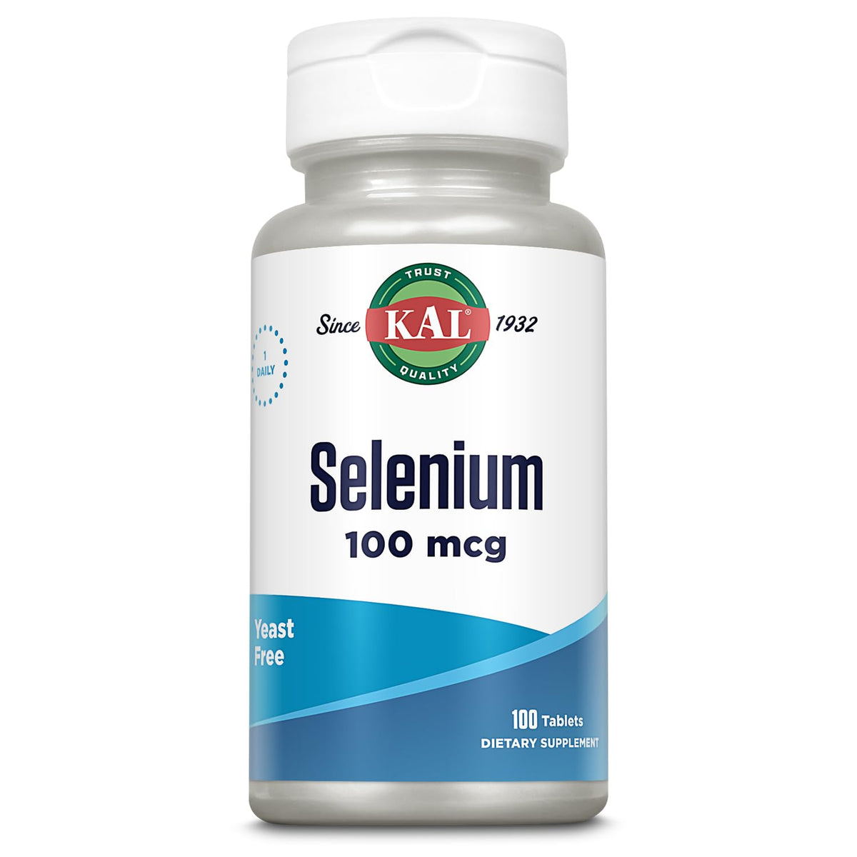 KAL Selenio Tabletas: caja frontal, detalle claro para compra informada.