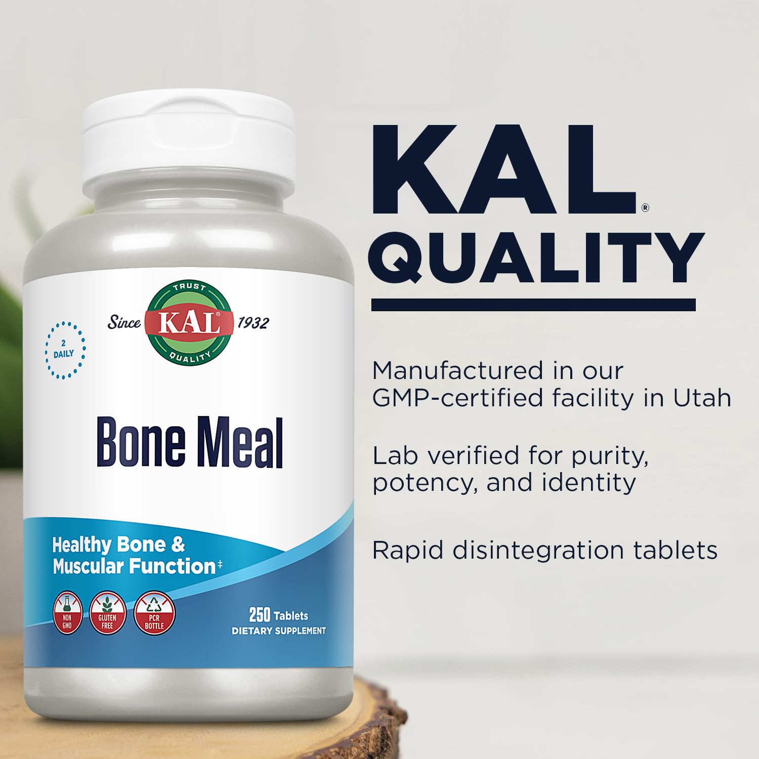 Ingredientes de KAL Hueso: calcio, magnesio y vitaminas para absorción