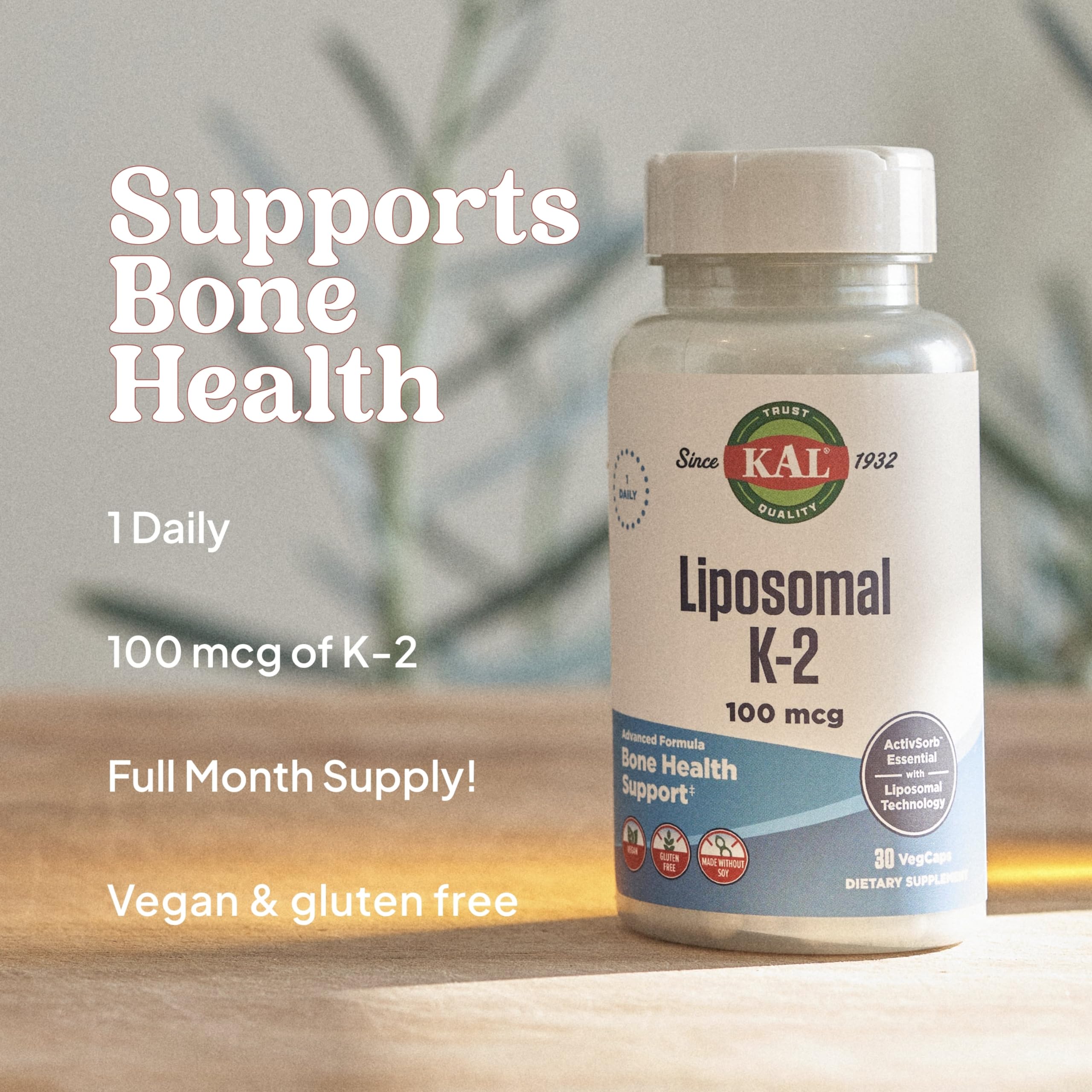 KAL tecnologia liposomal protege la vitamina para mejor absorción.
