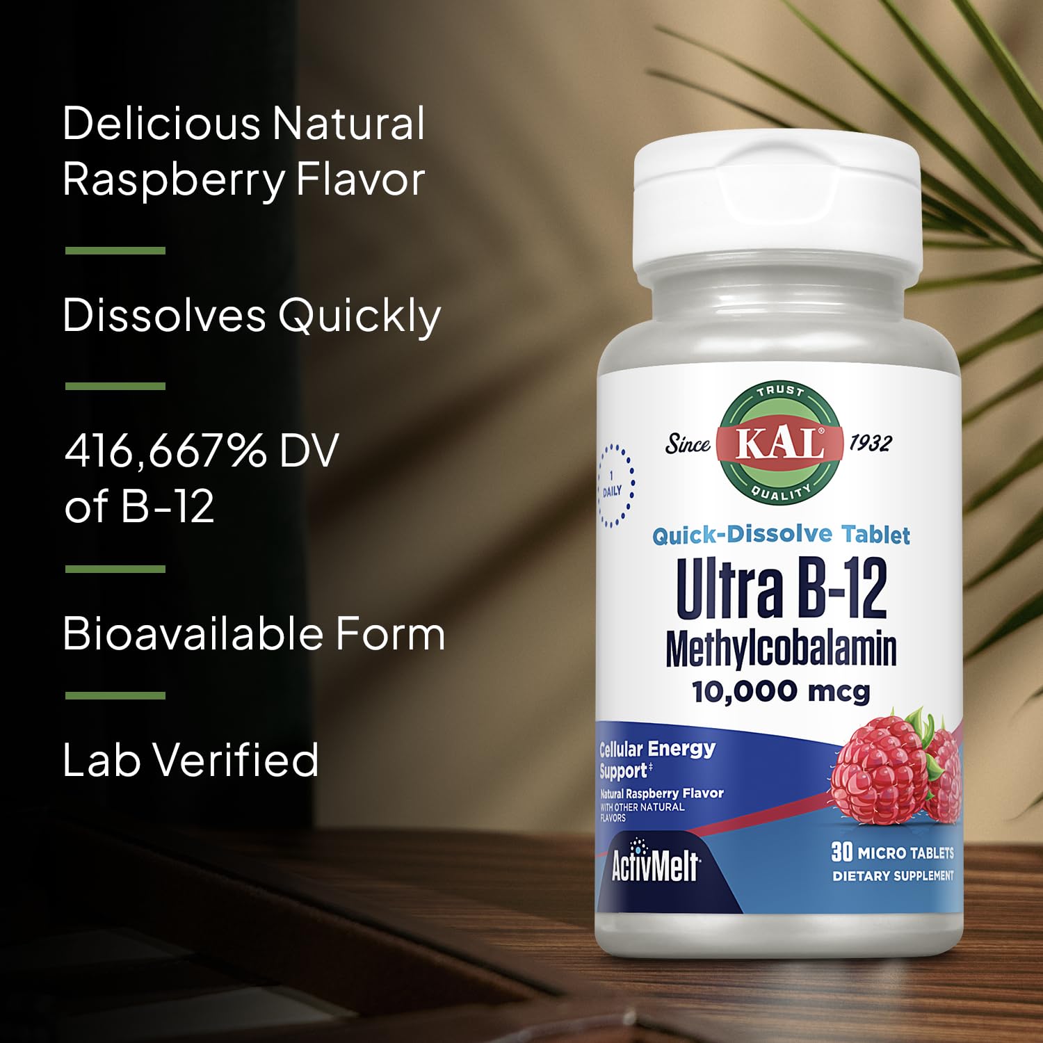KAL Ultra B12 Methylcobalamin opción vegetariana apta para dietas