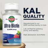 Kal Ultra Biotin ActivMelt, envase reciclado PCR para un uso sostenible.