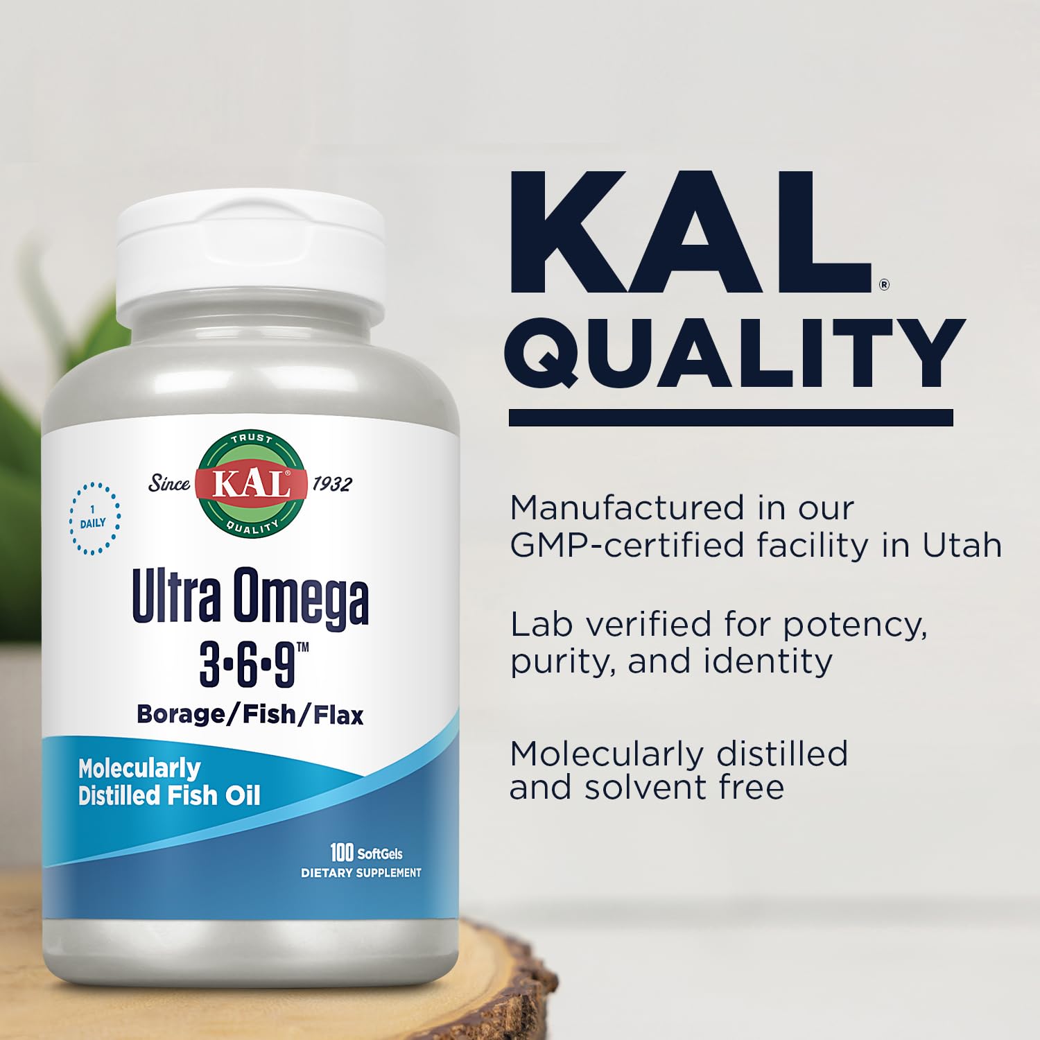 Kal Ultra Omega 3-6-9 prensado en frío conserva aceites.