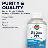 Kal Ultra Omega 3-6-9 proceso de purificación elimina contaminantes.