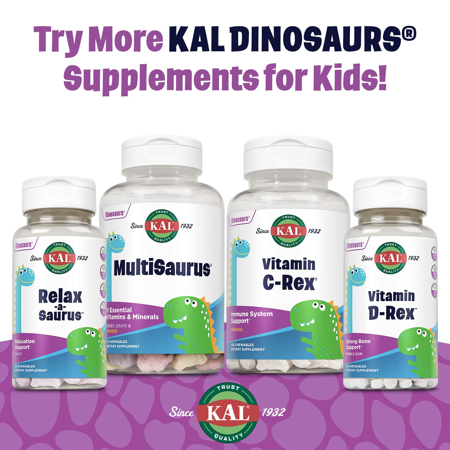 KAL D-Rex masticables, sabor chicle sin azúcar añadida