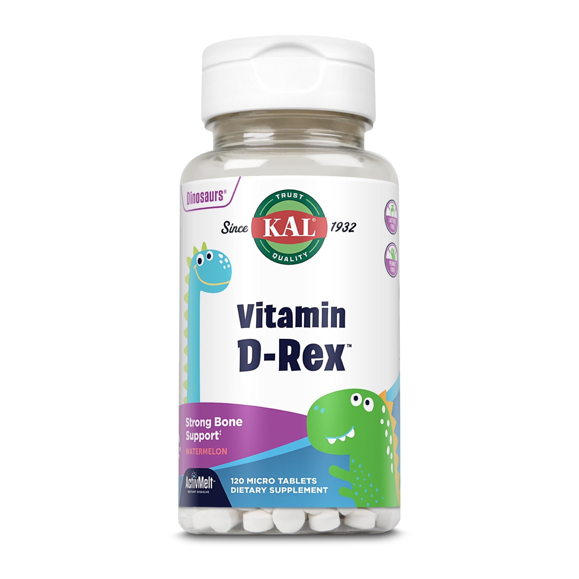 KAL Vitamin D-Rex se disuelve rápido en la lengua sin azúcar añadida