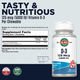 Gomitas de menta de KAL Vitamin D3 5000 UI