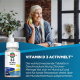 KAL D3 ActivMelt tabletas de disolución instantánea para absorción rápida