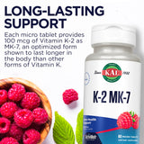 Kal Vitamina K2 MK7 ActivMelt, formato práctico, fácil de tomar en cualquier momento