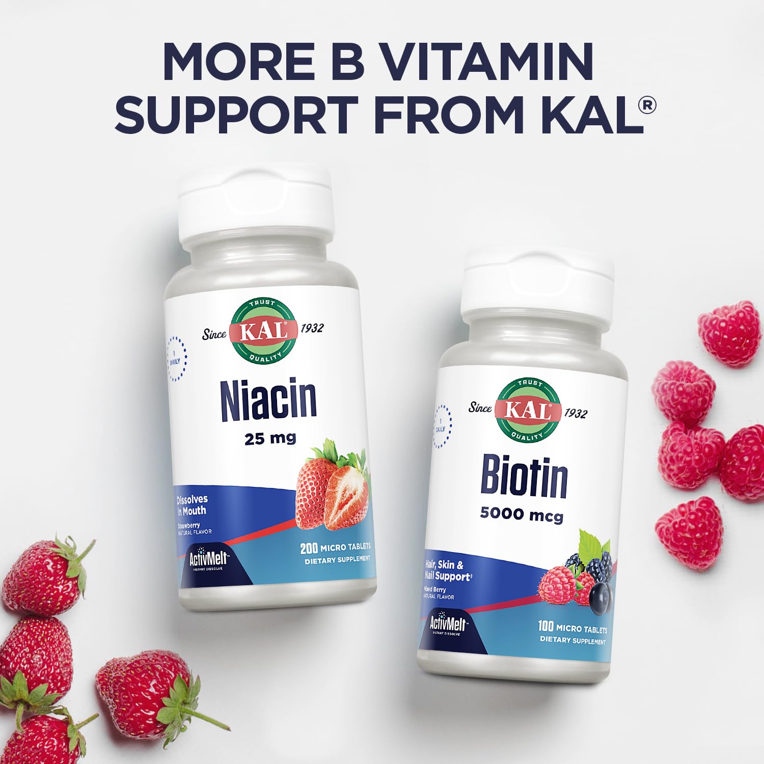 KAL Vitamina B12 Metilcobalamina 5000 mcg, uso diario práctico