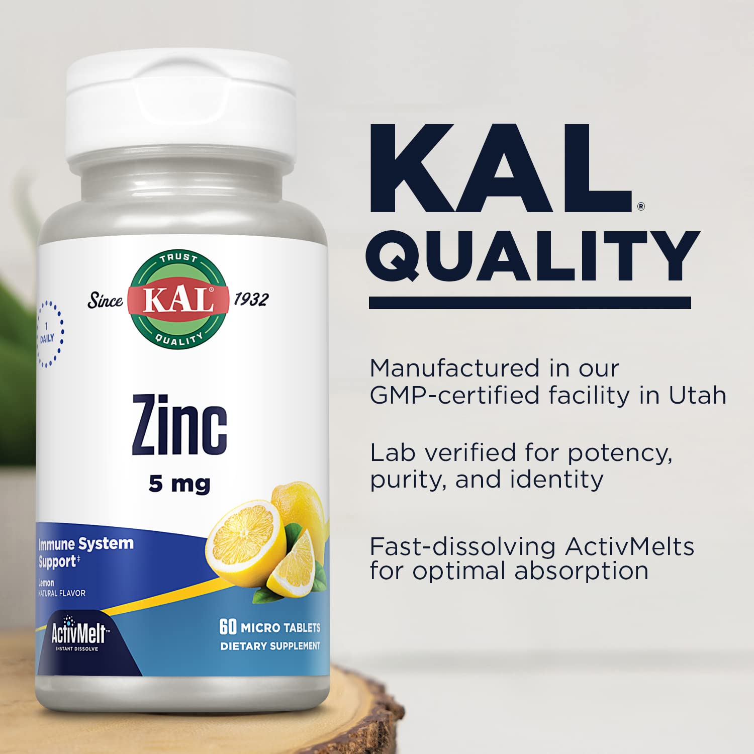 KAL Zinc 5 mg: control de calidad en laboratorio.