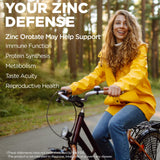 Kal Zinc Orotate, etiqueta visible, opción vegana y sin gluten.