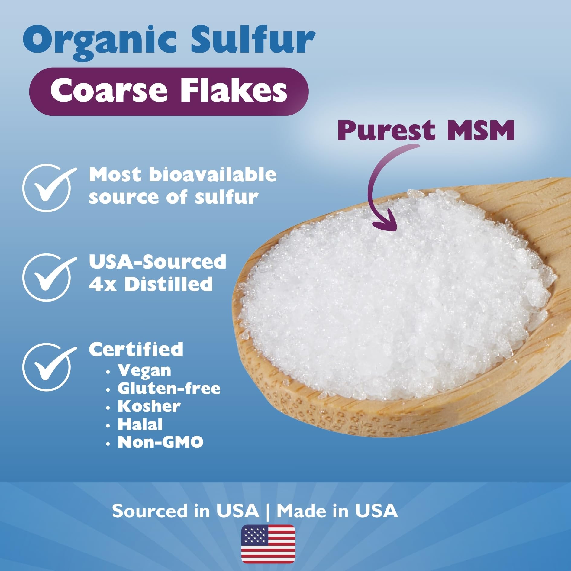 KALA HEALTH MSMPure polvo MSM en envase, diseñado para consumo diario.