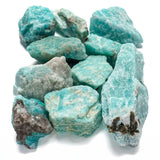 KALIFANO amazonita: piedras crudas en un bundle de 10, alta calidad para lapidario.