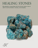 Apatita Azul bruta de KALIFANO, piedras naturales para lapidaria y colección