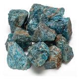 KALIFANO Apatita Azul cruda, lote de 10 piedras, ideal para tallado
