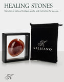 KALIFANO Cornalina – piedra palma, calma para relajación y concentración diaria.