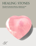 Kalifano escultura-de-corazon-rosa-de-cristal, pieza decorativa y de colección.