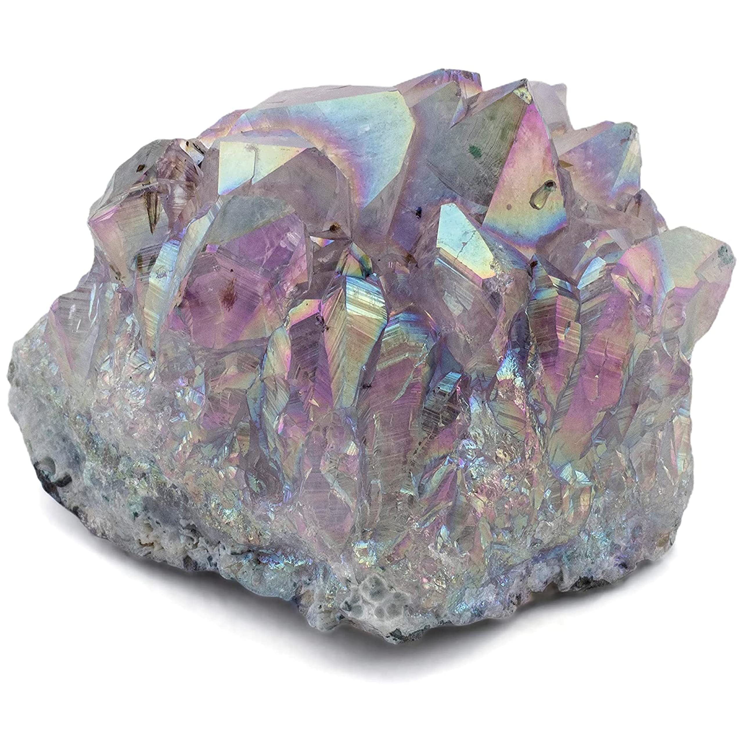 Kalifano geoda amatista Angel Aura muestra su núcleo sereno para meditación.