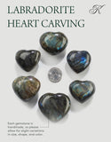 KALIFANO Labradorita Corazón, arte en cristal para Reiki.