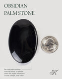 Kalifano obsidian palma primer plano de textura y brillo natural
