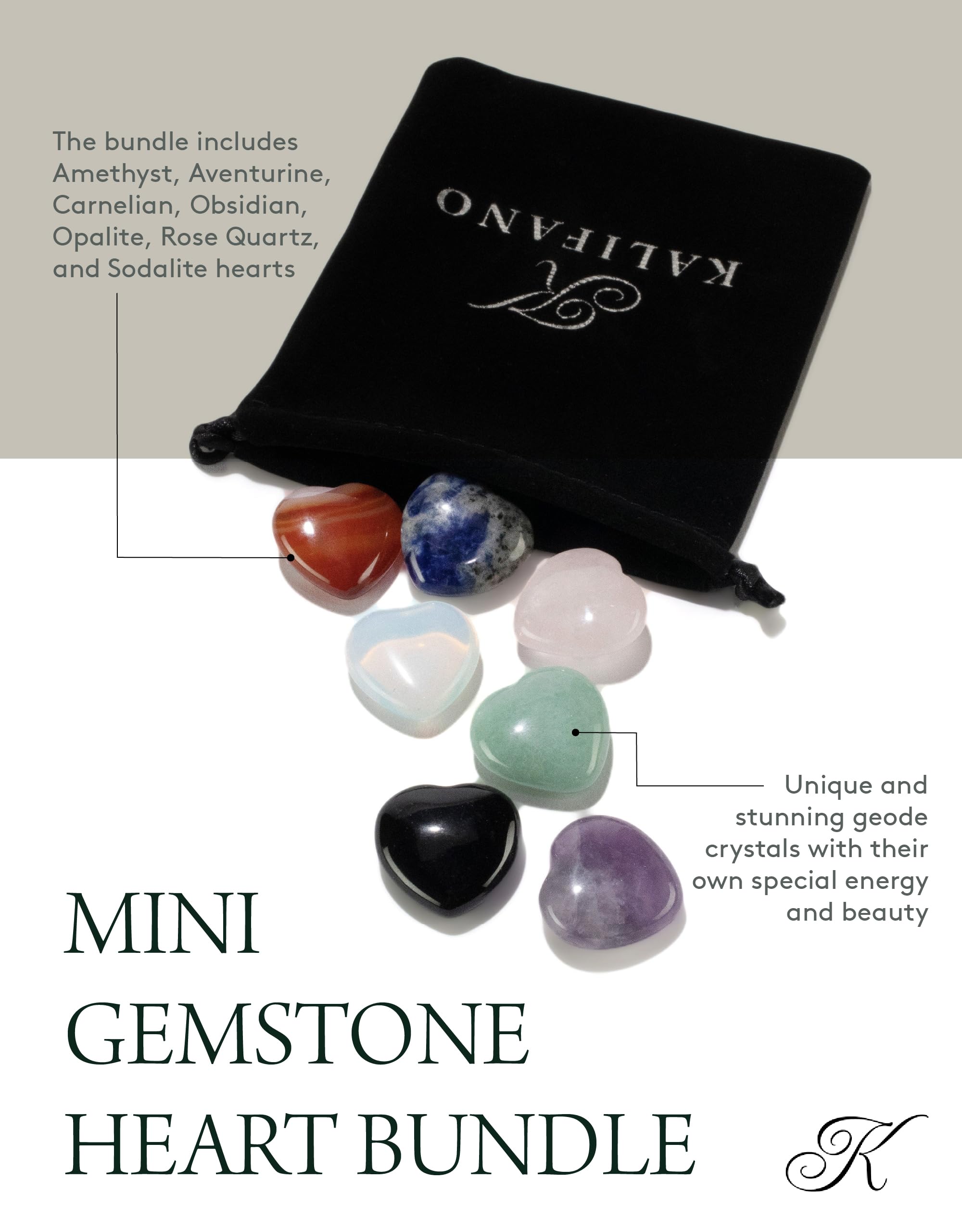 KALIFANO: corazón de obsidiana para protección y anclaje