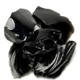 KALIFANO Obsidiana cruda, cinco piezas para relajación y enfoque meditativo.