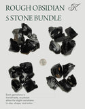 KALIFANO Obsidiana natural, cristales para rituales de energía positiva.