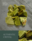KALIFANO ópalo verde con textura natural, para proyectos creativos únicos.
