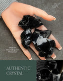KALIFANO Piedras obsidianas, conjunto de 5 para concentración diaria.