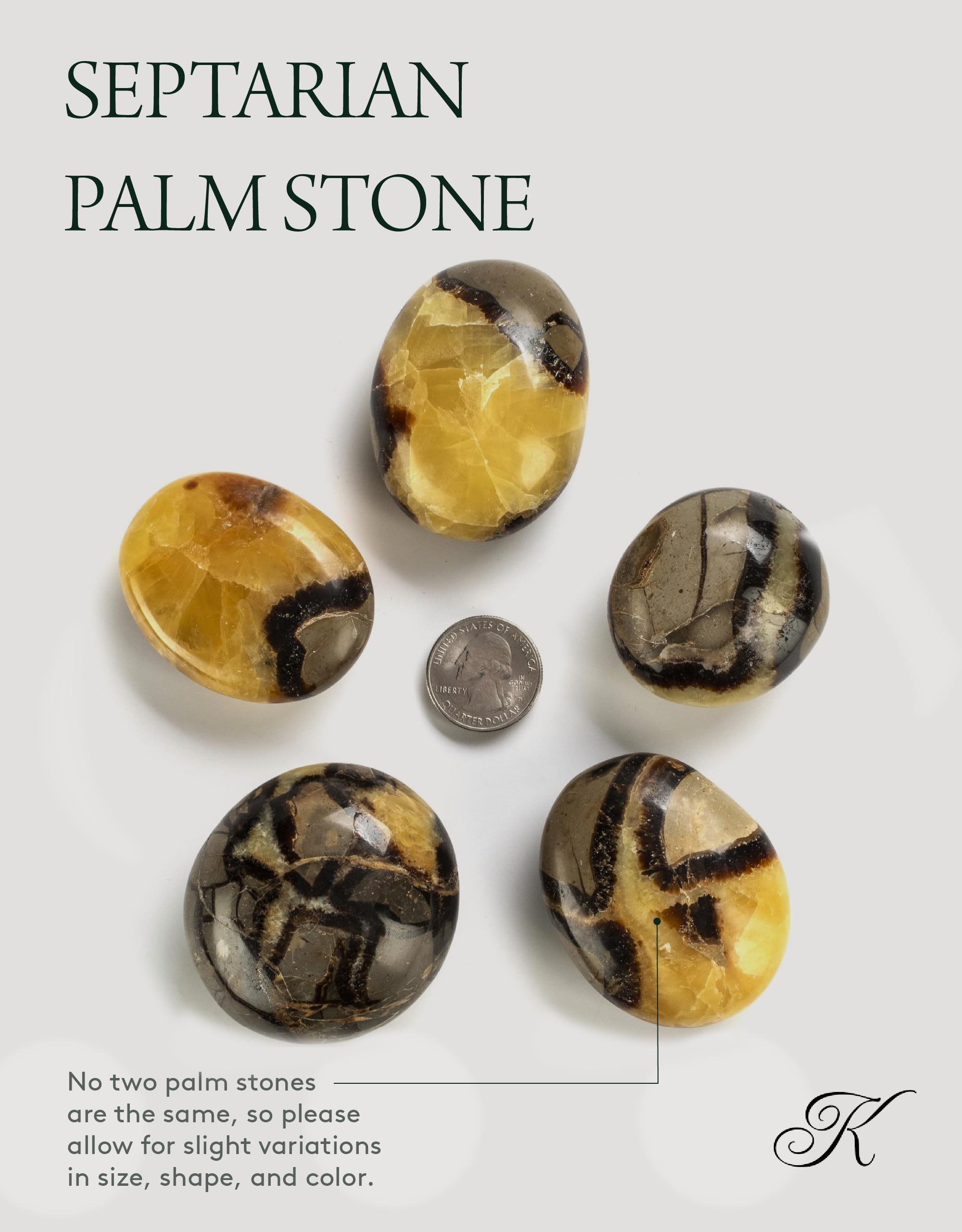 Kalifano Septarian: primer plano de piedra con brillo natural para la mesa